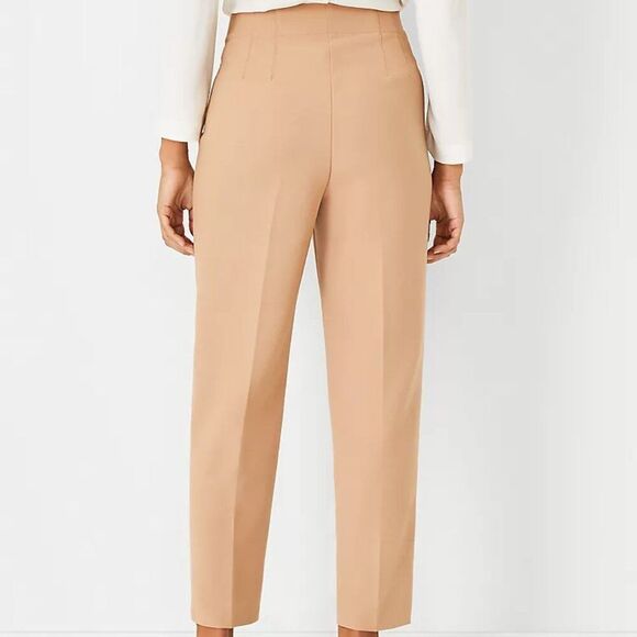 NWT Ann Taylor Brown Khaki Lana Slim Pant Ankle Length Size 12 - Picture 2 of 11